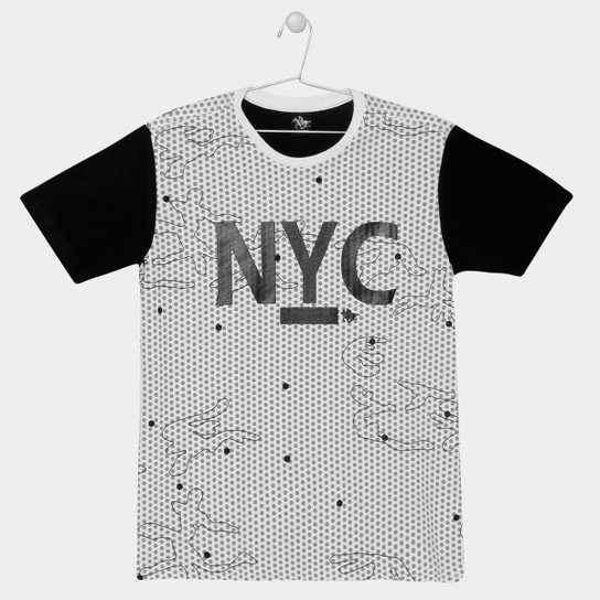 Camiseta RG 518 Estampa NYC Infantil - Branco