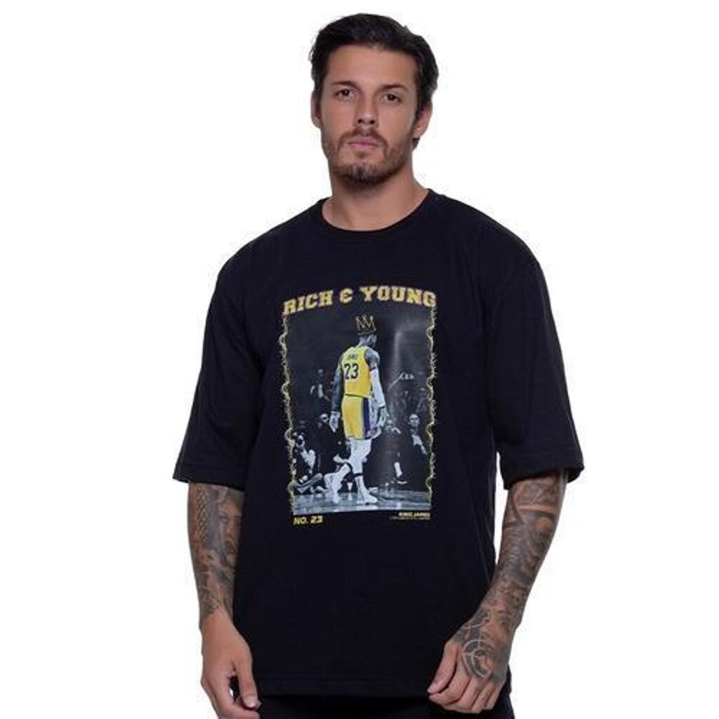 Camiseta Rich Young Oversized King James Preta