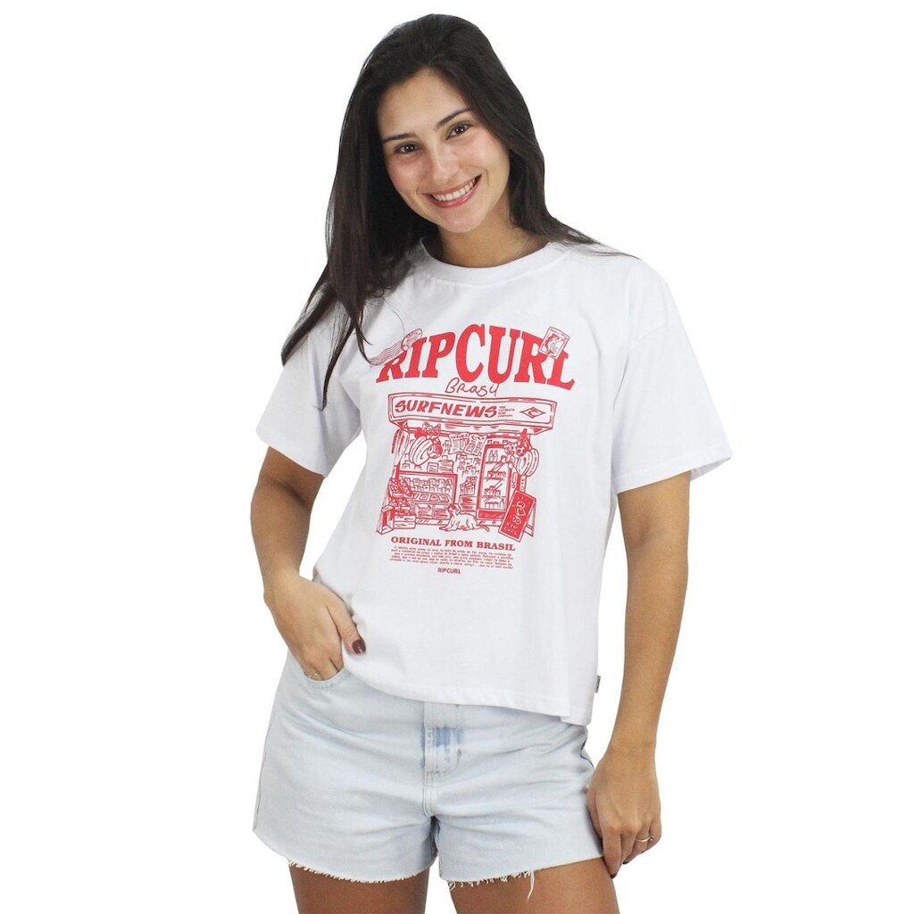 Camiseta Rip Curl Banca Brasil White