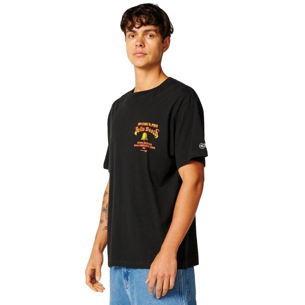Camiseta Rip Curl Bells Beach Pro Logo Black Importada