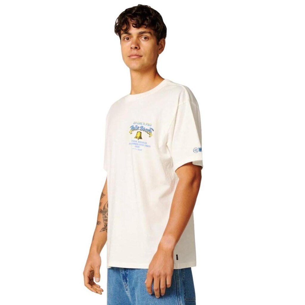 Camiseta Rip Curl Bells Beach Pro Logo Bone Importada