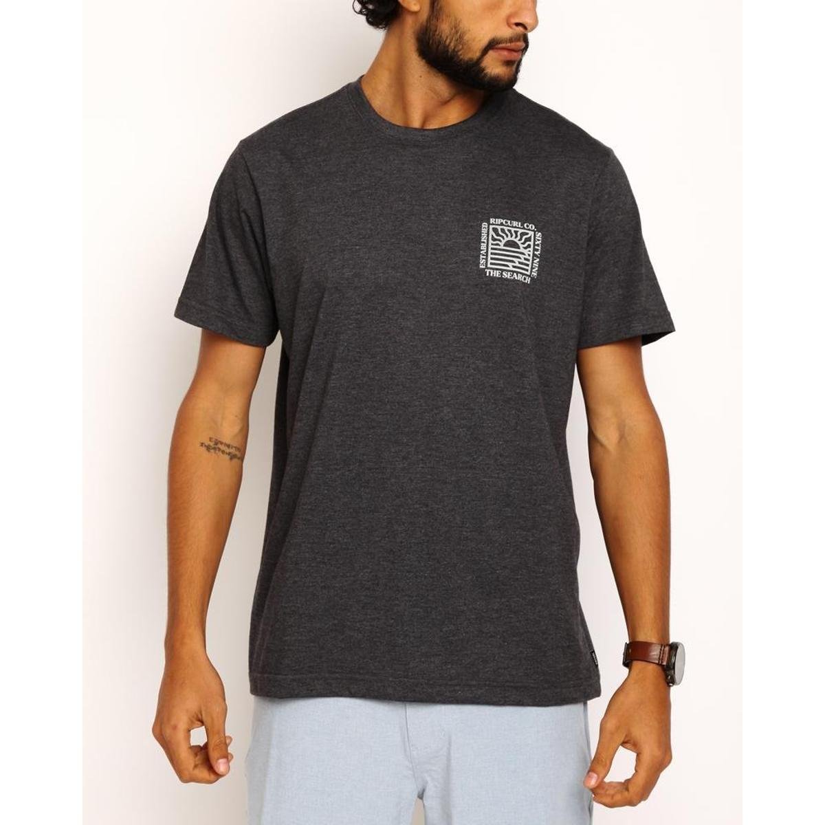 CAMISETA RIP CURL DEEP DIVE MTW TEE - BLACK MARLE - P Menor preço em CAMISETA RIP CURL DEEP DIVE MTW TEE - BLACK MARLE - P