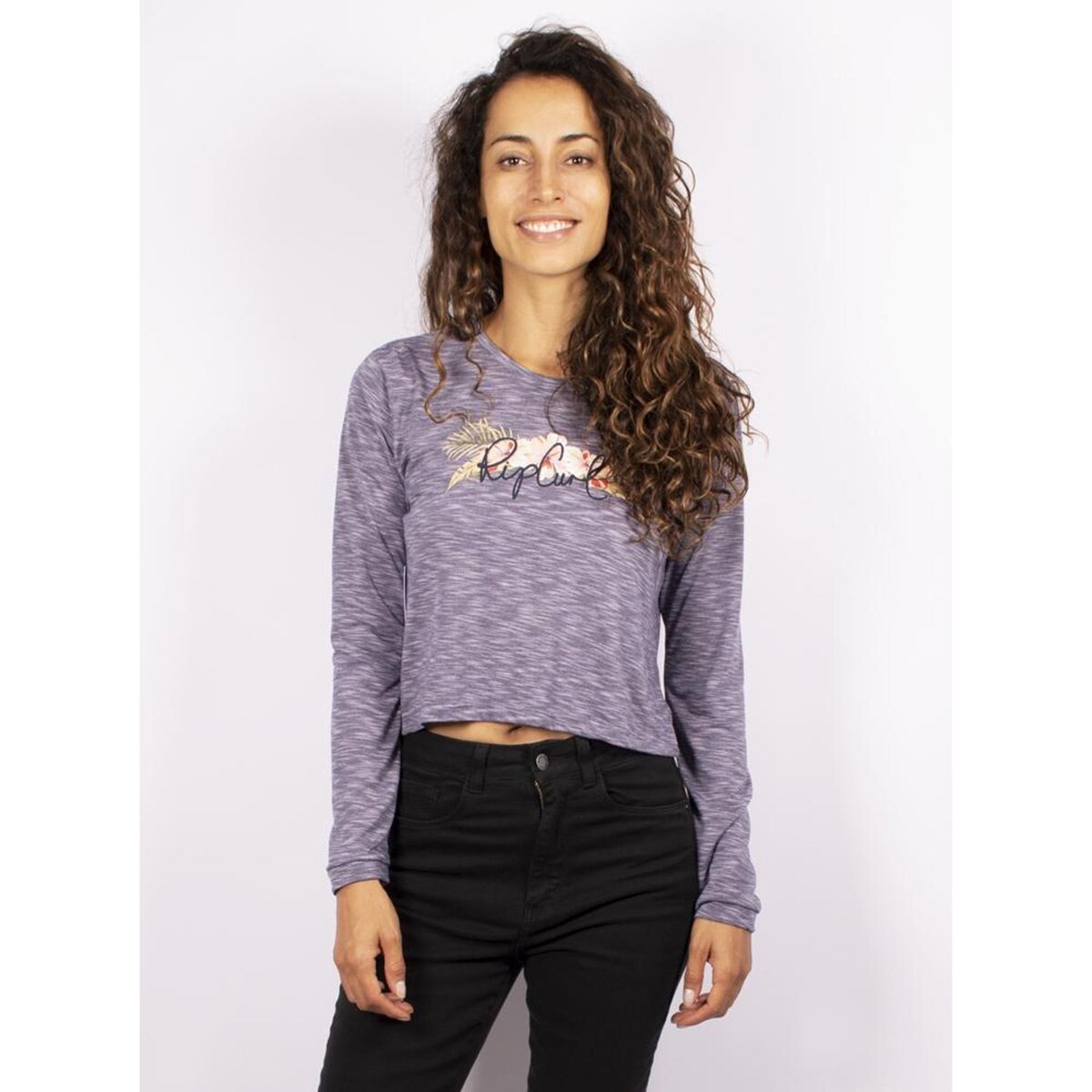 camiseta manga longa rip curl feminina