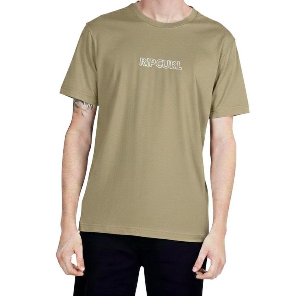 Camiseta Rip Curl Outline Mocha Masculina: