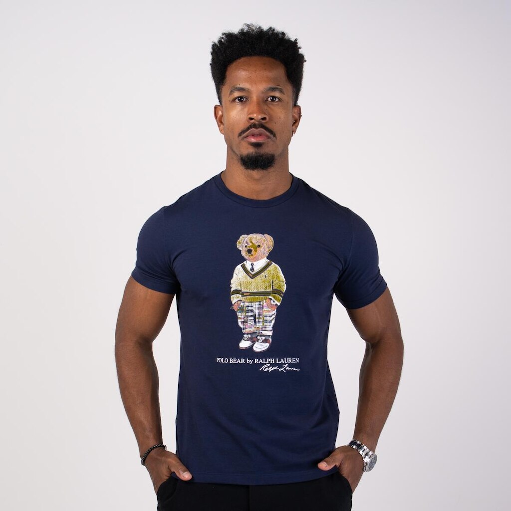 Camiseta RL Polo Bear Fleece Azul Marinho