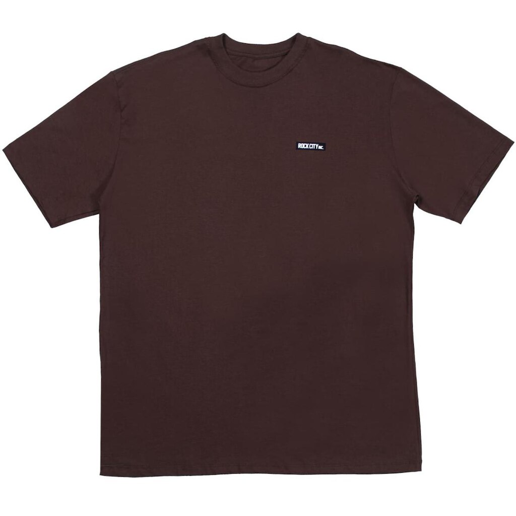 Camiseta Rock City Logo Rubberized Over Marrom