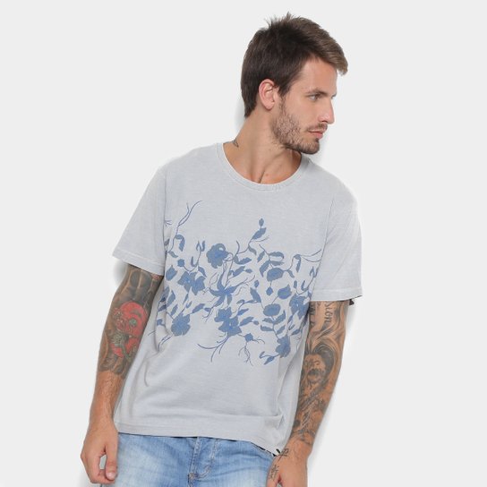 Camiseta Rusty Esp Log Cabins Masculina - Cinza