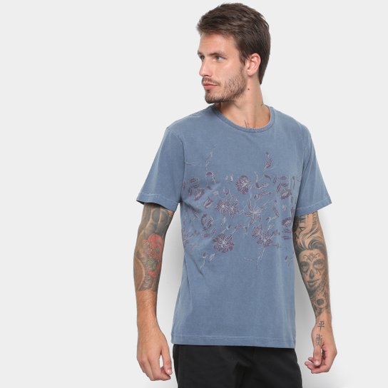 Camiseta Rusty Esp Log Cabins Masculina - Marinho