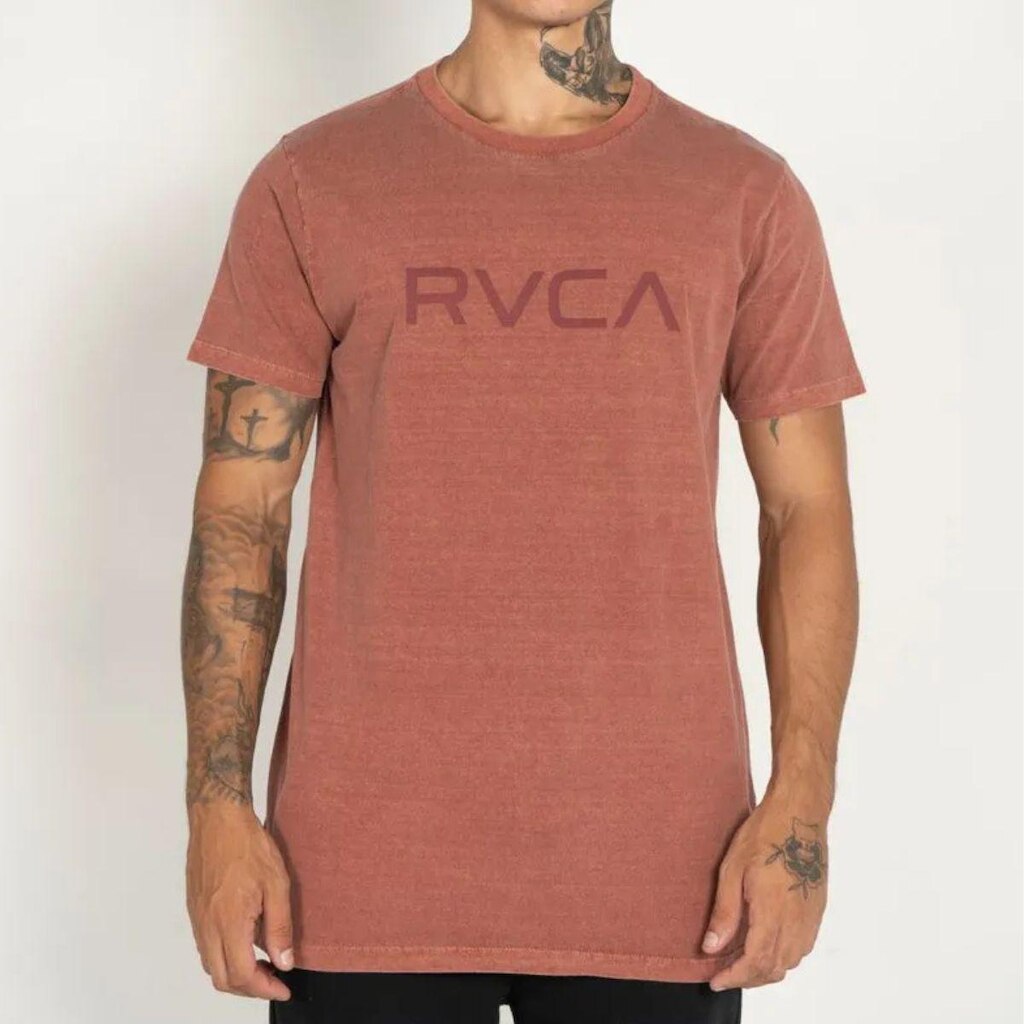 Camiseta Rvca Big Rva Stone Vinho