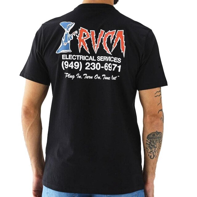 Camiseta RVCA Electrical Services Preta