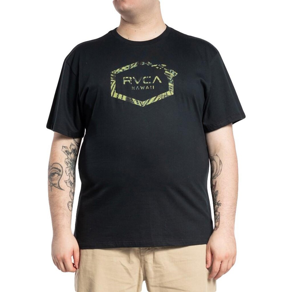 Camiseta Rvca Hawaiian Hex Plus Size Masculina