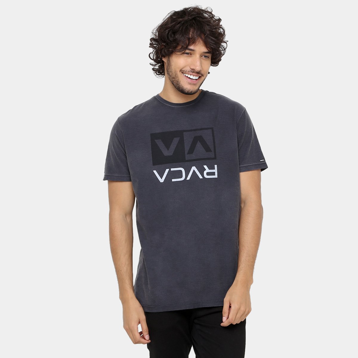 camiseta rvca cinza