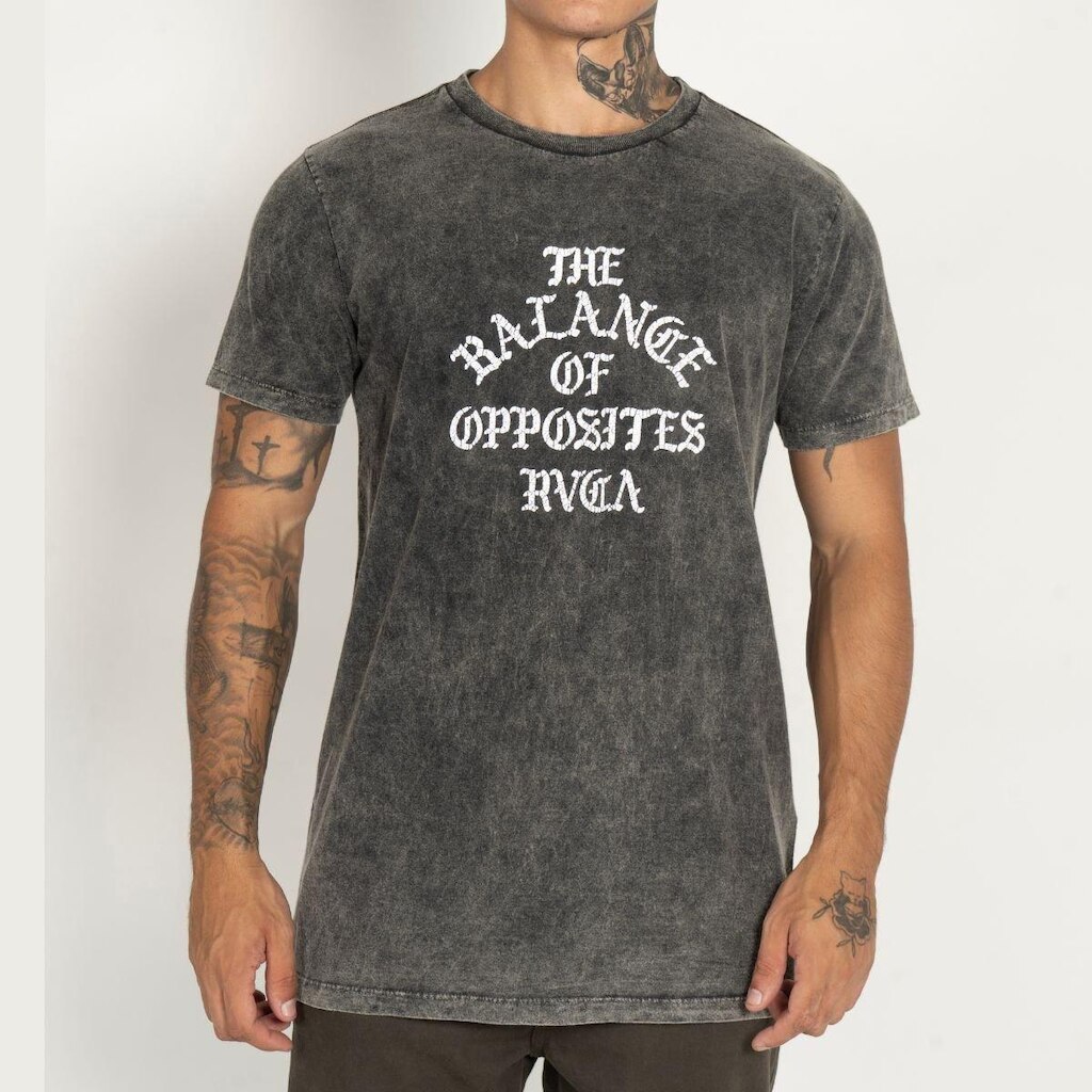 Camiseta Rvca Iron On Preto