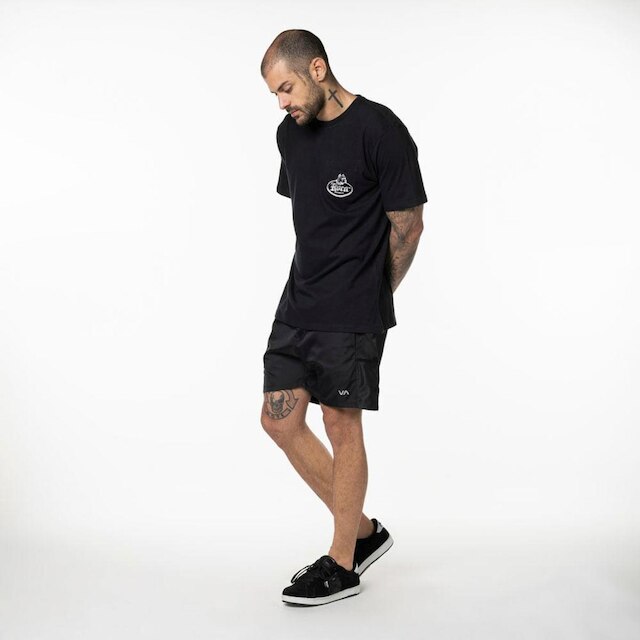 Camiseta RVCA M/C Bull Terrierreto-Preto-P