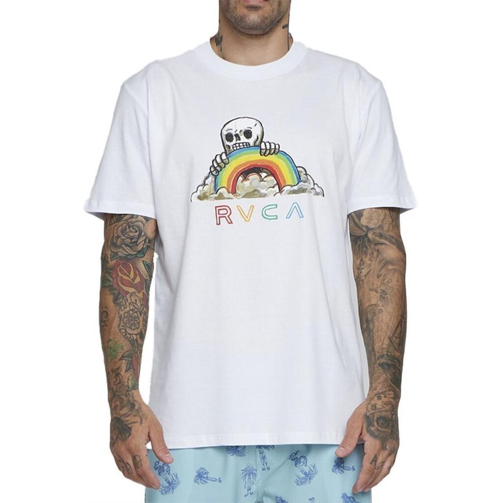 Camiseta RVCA Rainbow Skull SM25 Masculina