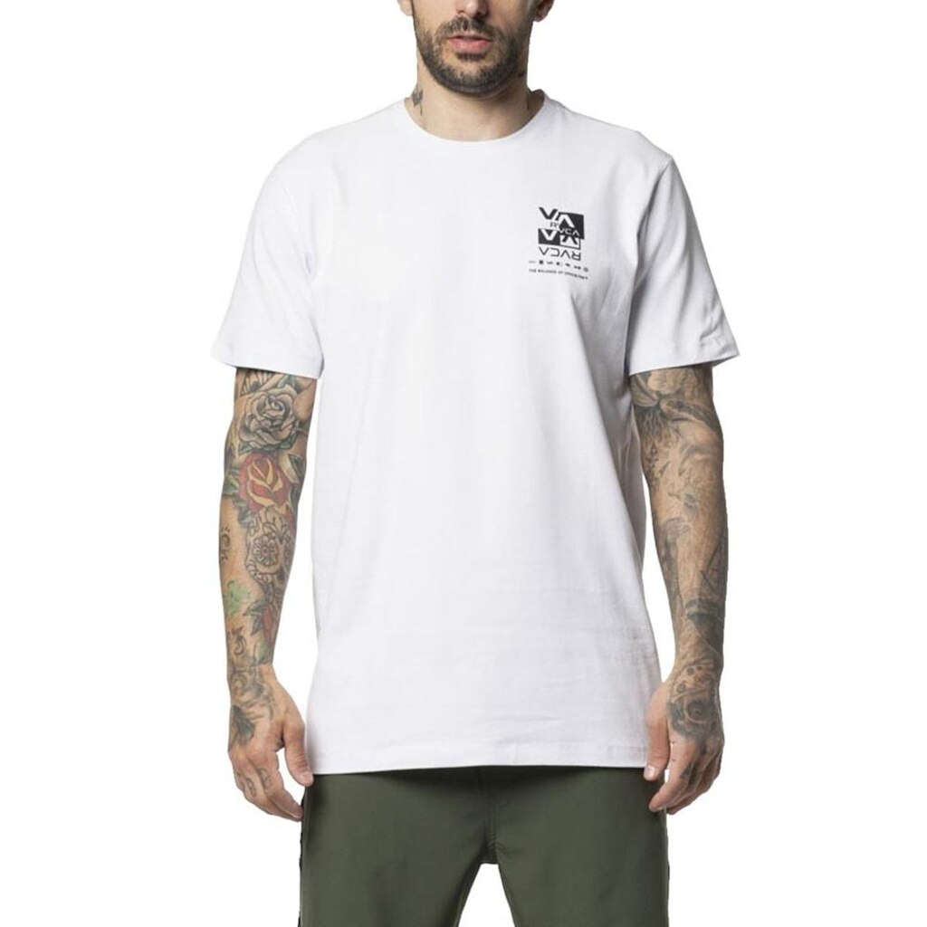 Camiseta RVCA Splitter Stacks Branca