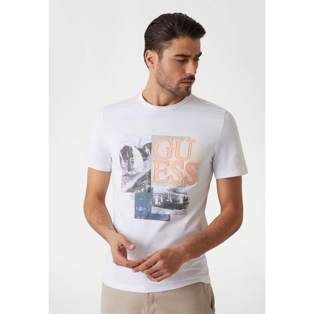 Camiseta Sail Boat Guess Branco