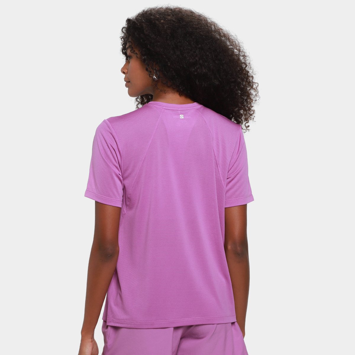 Camiseta Salomon Shkout Core Ss Iris Orchid Feminina - 1