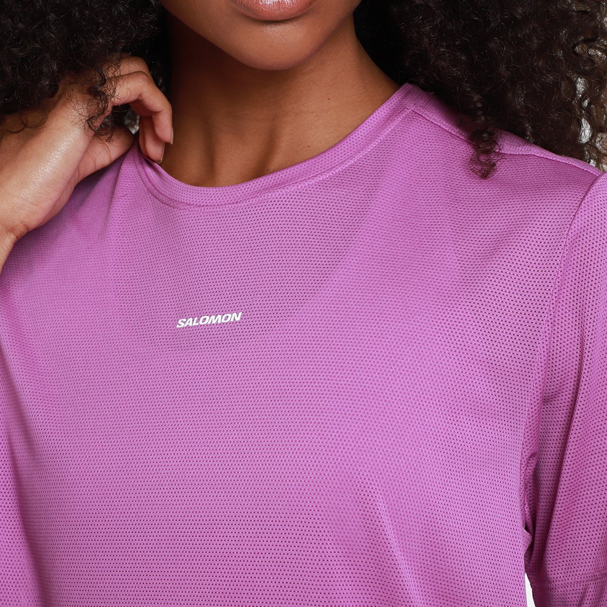 Camiseta Salomon Shkout Core Ss Iris Orchid Feminina - 2