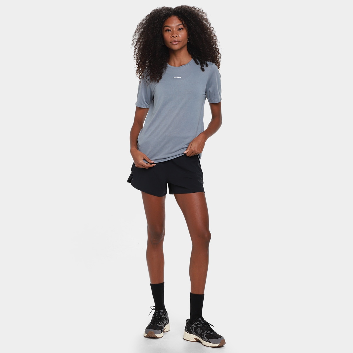 Camiseta Salomon Shkout Core Ss Trade Winds Feminina - 4