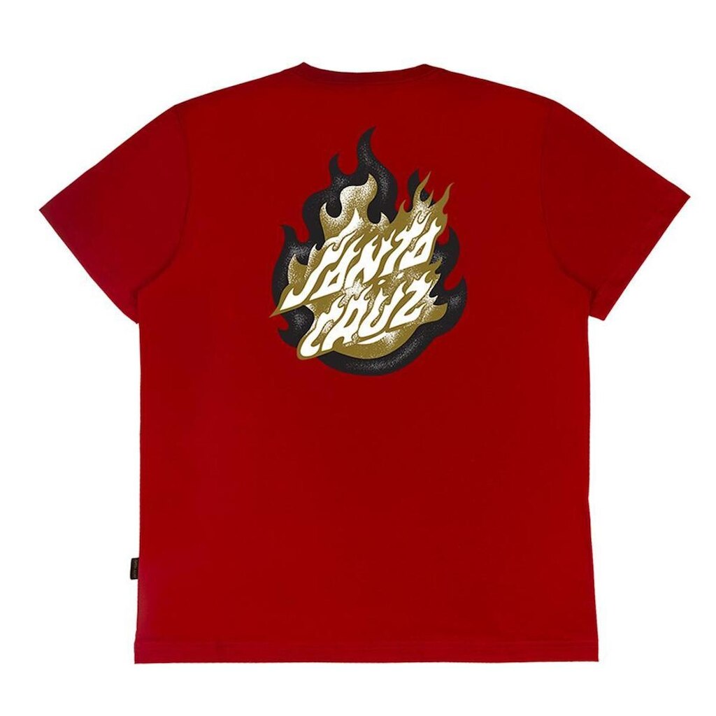Camiseta Santa Cruz Ultimate Flame Dot - Vermelho