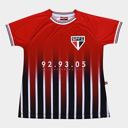 Camiseta São Paulo Baby Look Esportiva Feminina - Feminino