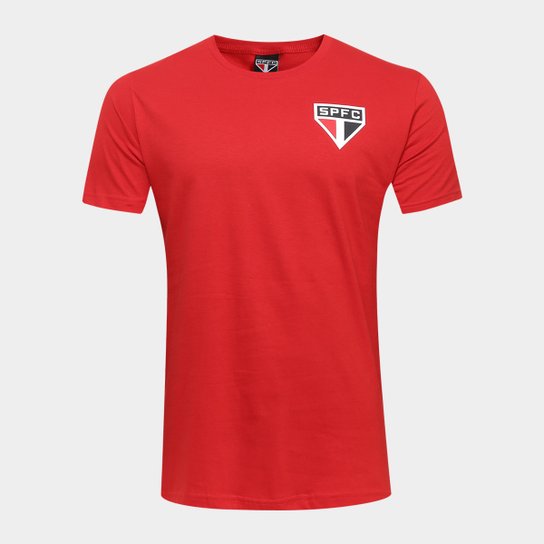 Camiseta São Paulo Basic Tricolor Masculina - Vermelho
