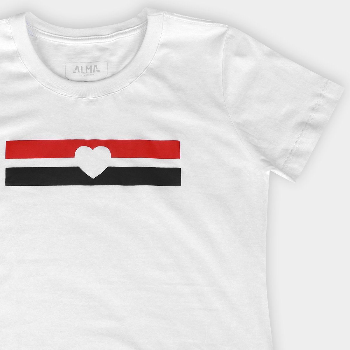 Camiseta São Paulo Clássica Coração Feminina - 3