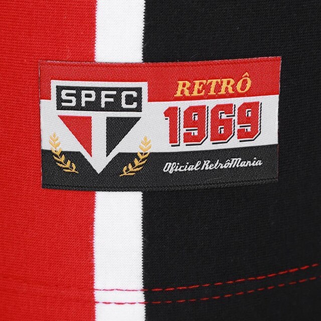 Camiseta São Paulo RetrôMania 1969 Listrada Masculina