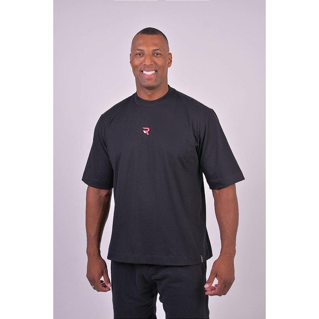CAMISETA SEMI-OVER ROUND PRETA