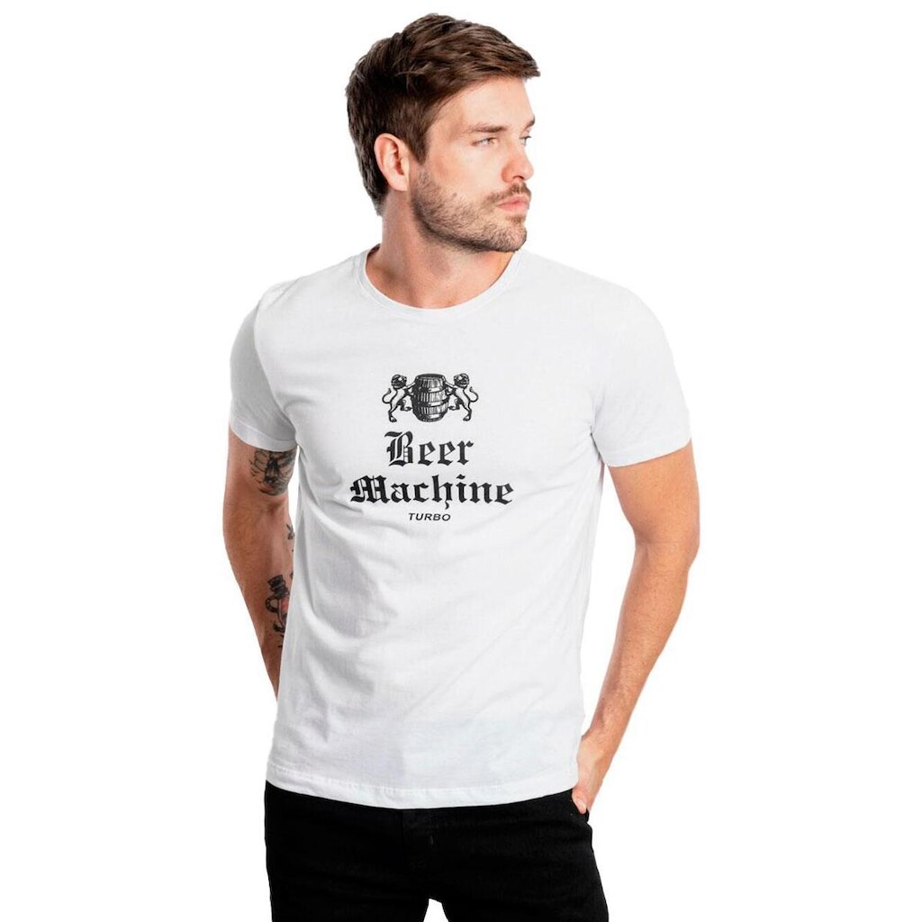 Camiseta Sergio K Masculina Beer Machine Branca