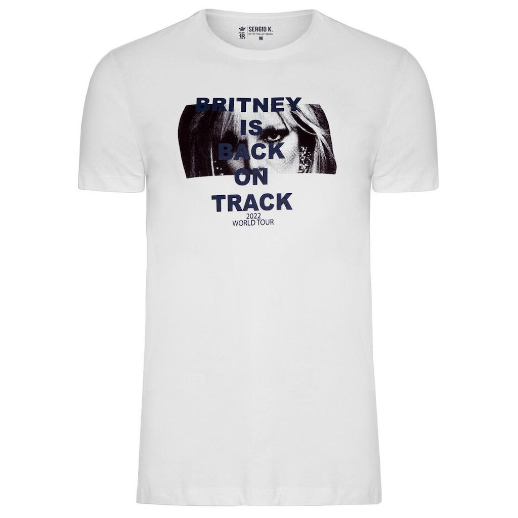 Camiseta Sergio K Masculina Brit. Is Back Branca