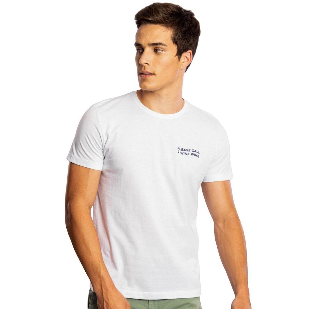 Camiseta Sergio K Masculina Please Call 9 Branca