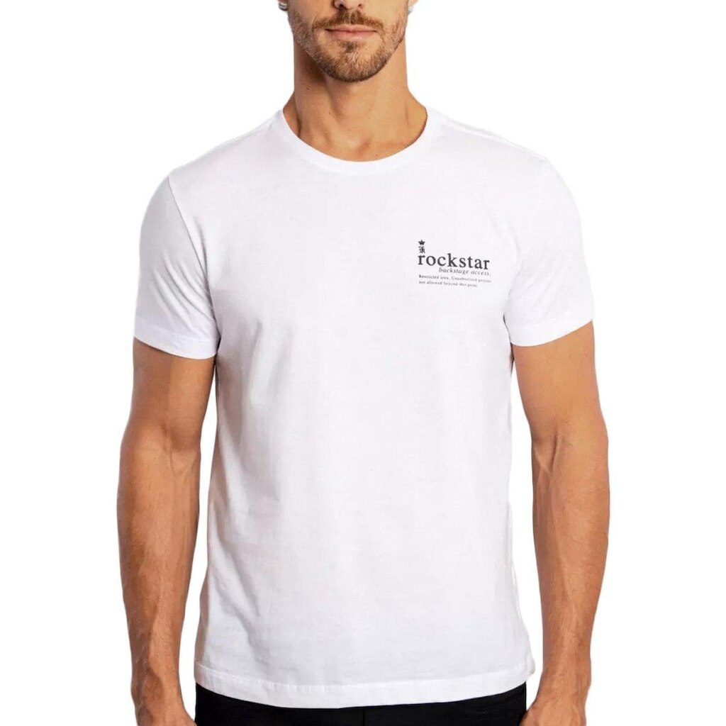 Camiseta Sergio K Masculina Rockstar Devil Branca