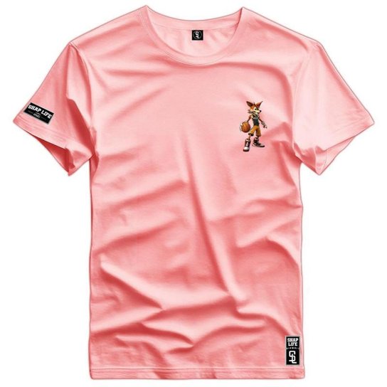 Camiseta Shap Life Coleção Crazy Animals PQ Raposa Style - Rosa Claro Menor preço em Camiseta Shap Life Coleção Crazy Animals PQ Raposa Style - Rosa Claro