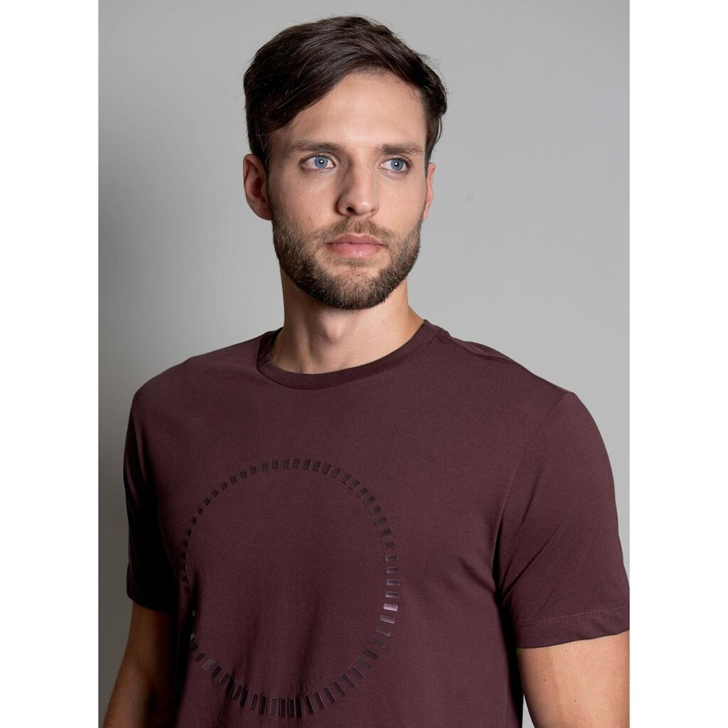Camiseta Signature Estampada Circle Vinho