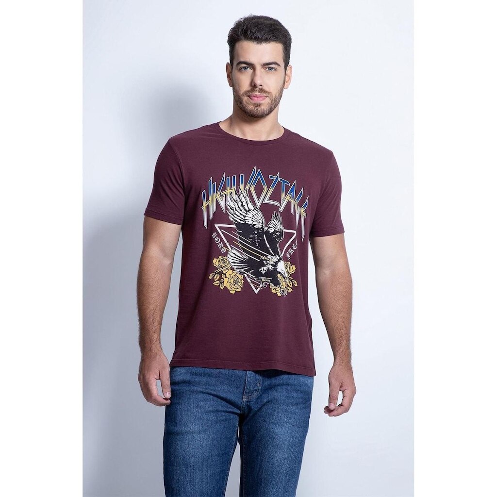 Camiseta Silk Águia Guess Vinho