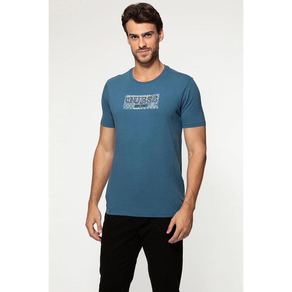 Camiseta Silk Asteca Azul Petróleo