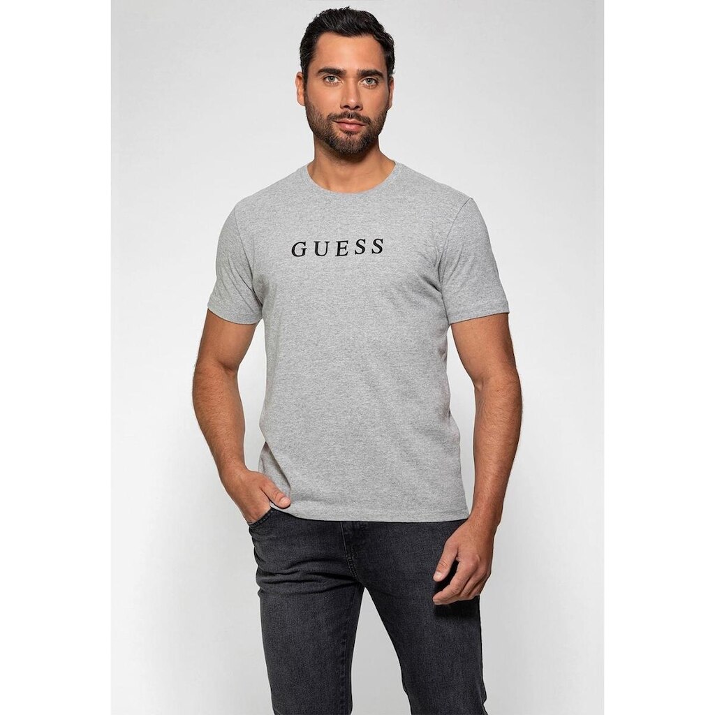 Camiseta Silk Relevo Guess Cinza