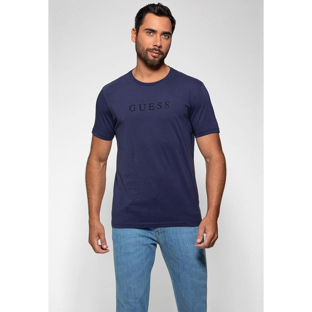 Camiseta Silk Relevo Guess Roxo