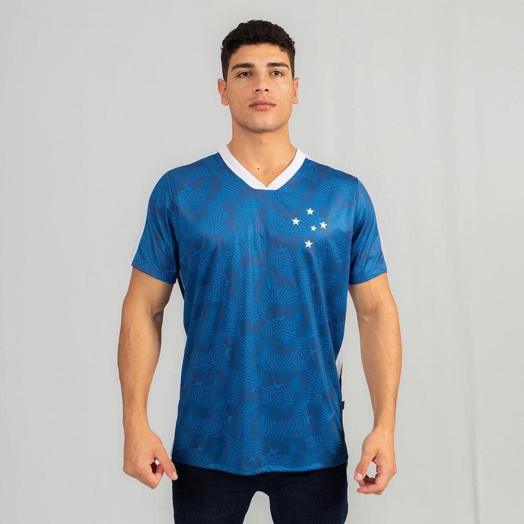 Camiseta Sintética Cruzeiro Full Print Constelação