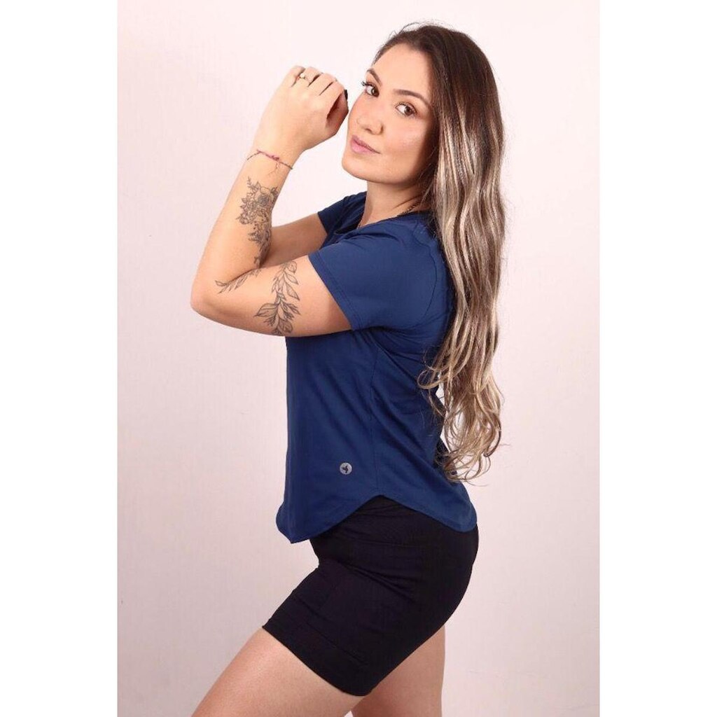 Camiseta  Sintonia Arredondada Feminina