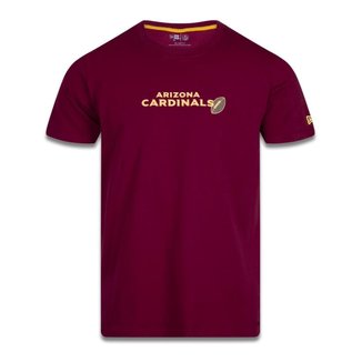 CAMISETA SLIM MANGA CURTA ARIZONA CARDINALS CORE BALL VERMELHO ESCURO NEW ERA