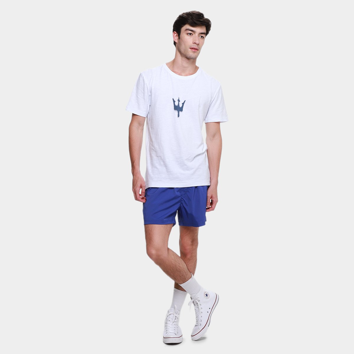 Camiseta Slim Osklen Rough Tridente Spray Masculina - 3