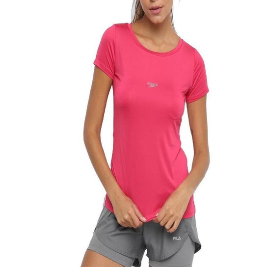 Camiseta Speedo Basic Stretch Feminina 071696-436 - Rosa Menor preço em Camiseta Speedo Basic Stretch Feminina 071696-436 - Rosa