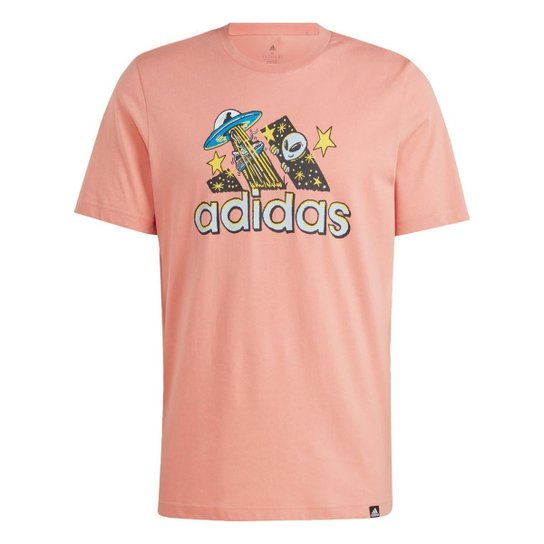 Camiseta Sportswear Dream Doodle Fill Adidas - Vermelho Menor preço em Camiseta Sportswear Dream Doodle Fill Adidas - Vermelho
