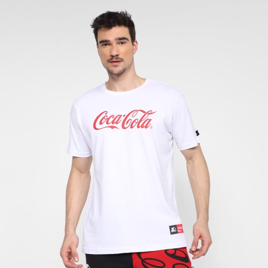Camiseta Starter Coca-Cola Masculina - Branco Menor preço em Camiseta Starter Coca-Cola Masculina - Branco