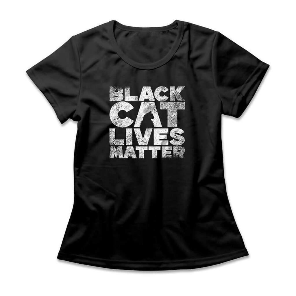 Camiseta Studio Geek Black Cat Lives Matter Feminino
