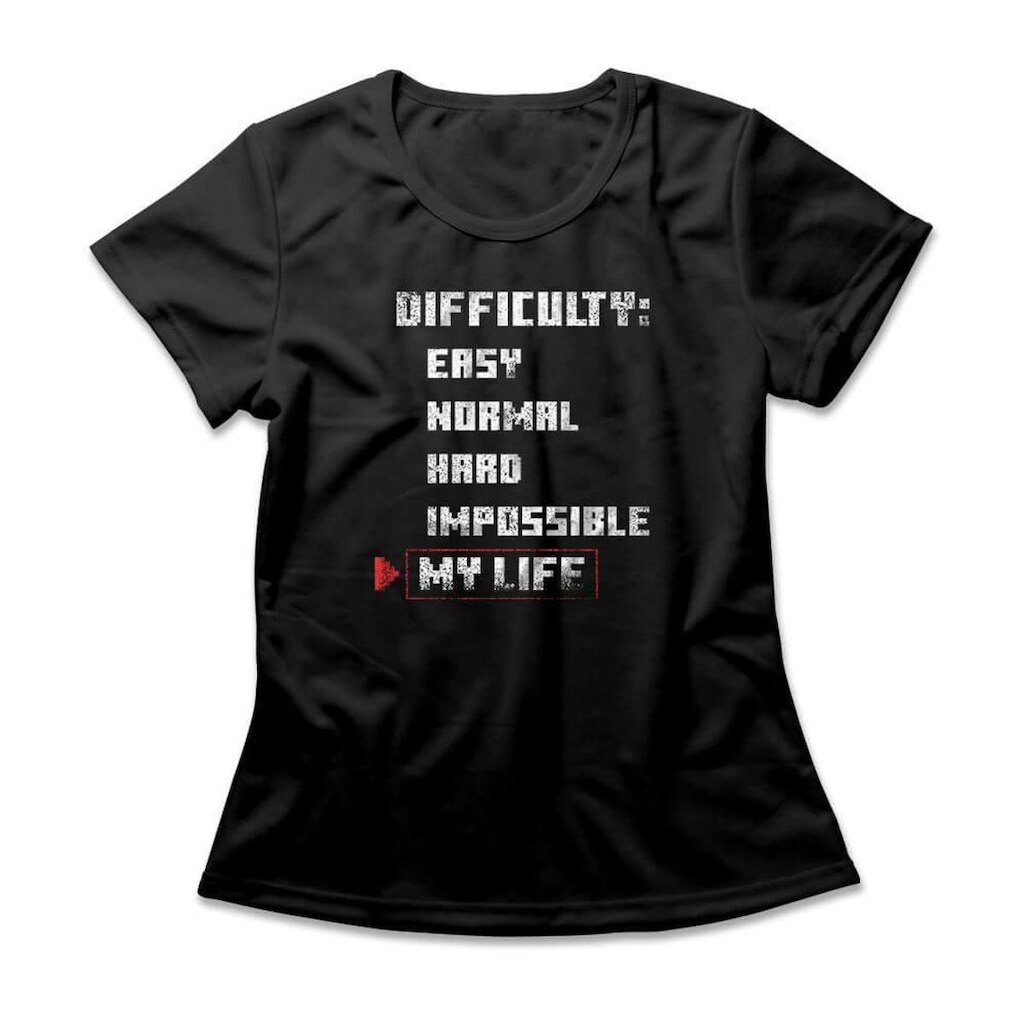 Camiseta Studio Geek Difficulty My Life Feminino