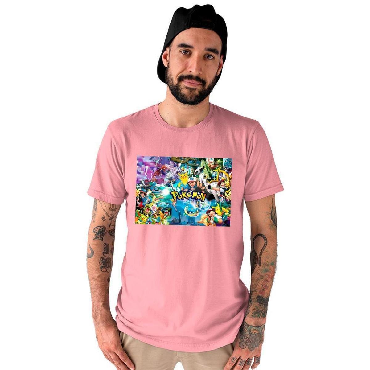 Camiseta T Shirt Algod o 100 Pokemon All Generations Ash Rosa Netshoes Camiseta T Shirt Algod O 100 Pokemon All Generations Ash Rosa Netshoes